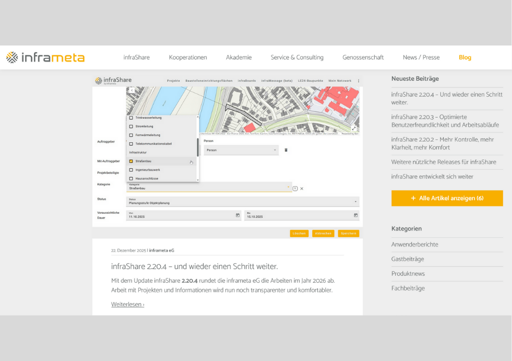Nutzerorientierte Weiterentwicklung von infraShare